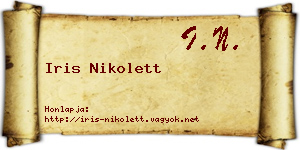 Iris Nikolett névjegykártya